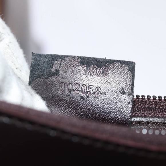 GUCCI Shoulder Bag Vinyl Brown Auth 74653 - Picture 12 of 16